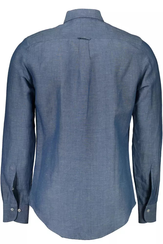 Gant Blue Cotton Men Shirt