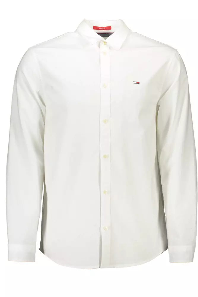 Tommy Hilfiger White Cotton Men Shirt