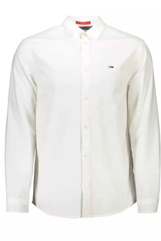 Tommy Hilfiger White Cotton Men Shirt