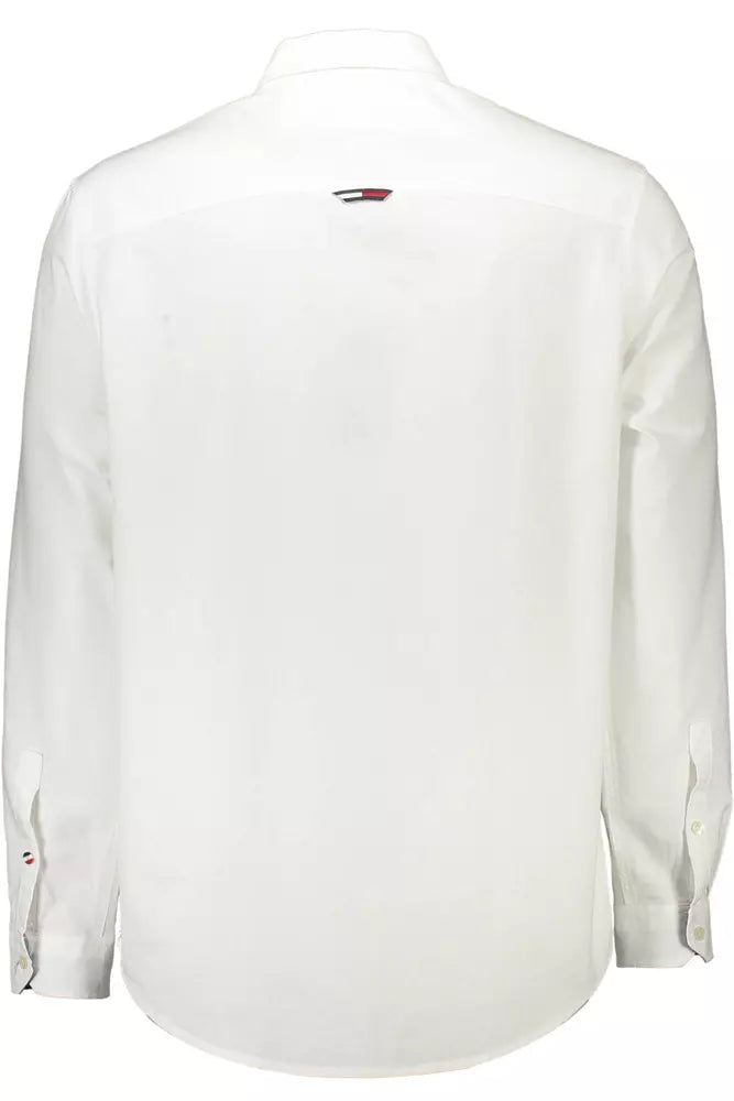 Tommy Hilfiger White Cotton Men Shirt