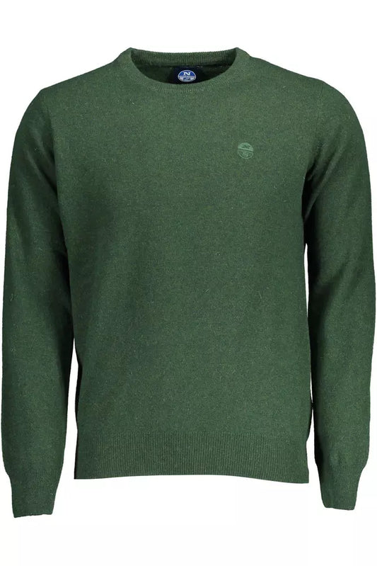 North Sails Green Wool Men Sweater