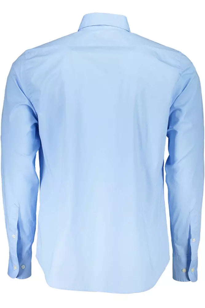 La Martina Light Blue Cotton Men Shirt