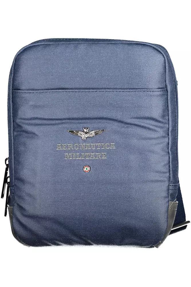 Aeronautica Militare Blue Polyester Men Shoulder Bag