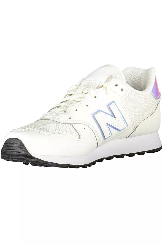 New Balance White Polyester Women Sneaker