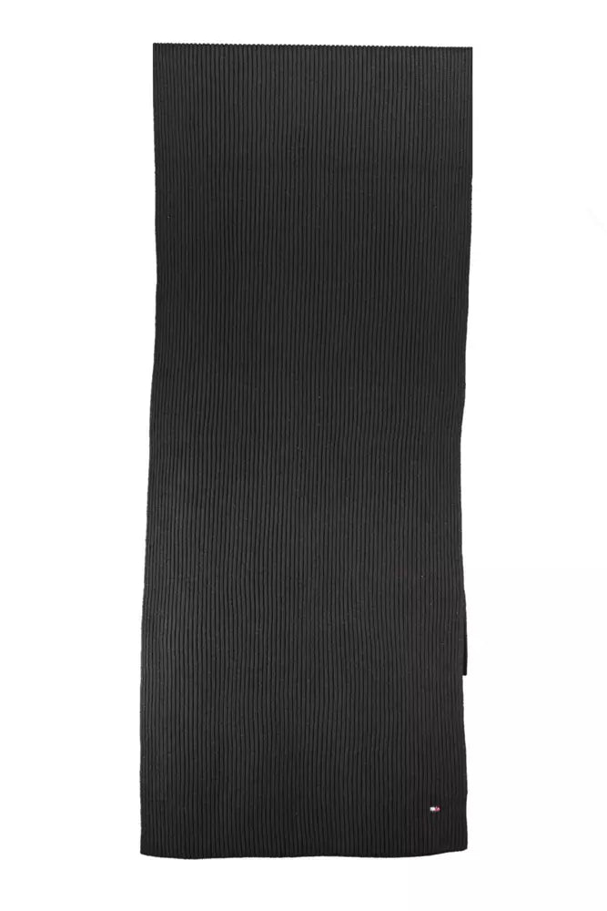 Tommy Hilfiger Black Cotton Women Scarf