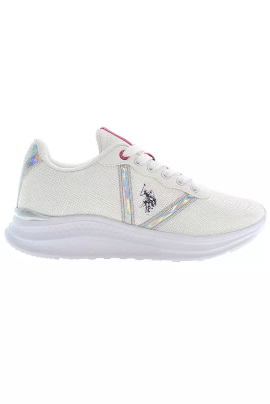 U.S. POLO ASSN. White Polyester Women Sneaker