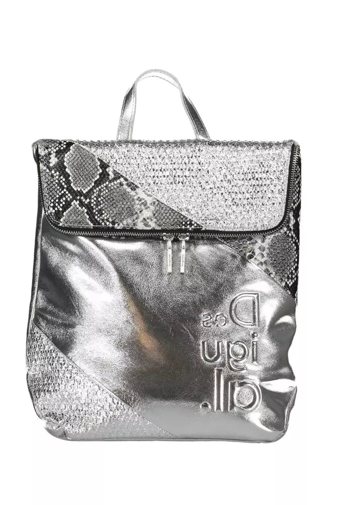 Desigual Silver Polyethylene Women Backpack