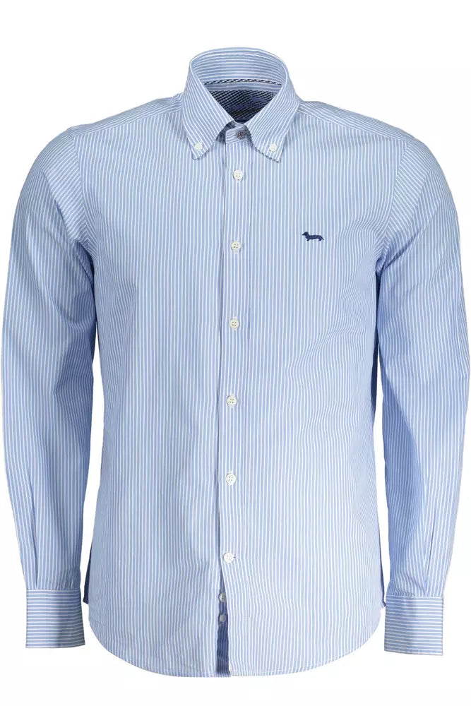 Harmont & Blaine Light Blue Organic Cotton Men Shirt