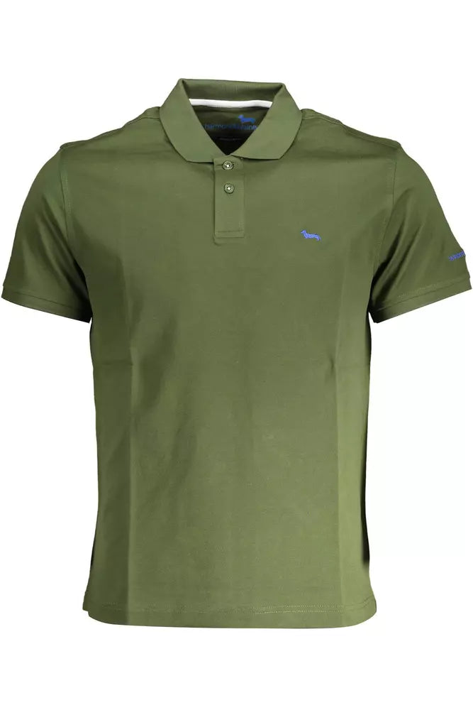 Harmont & Blaine Green Cotton Men Polo Shirt