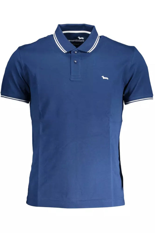 Harmont & Blaine Blue Cotton Men Polo Shirt