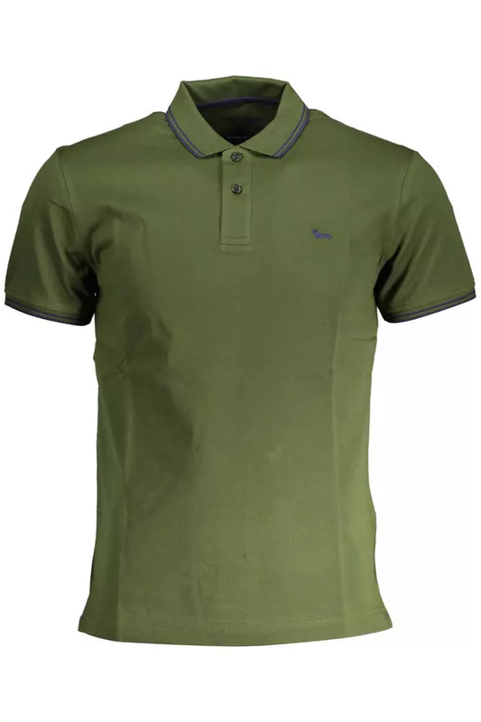 Harmont & Blaine Green Cotton Men Polo Shirt