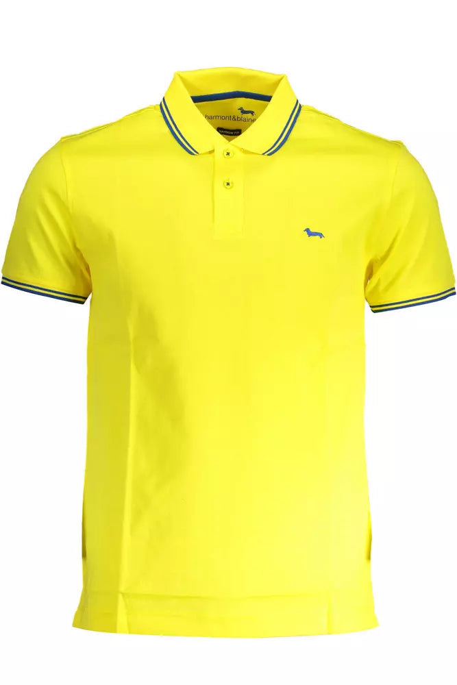 Harmont & Blaine Yellow Cotton Men Polo Shirt