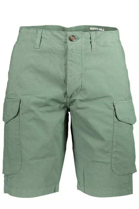 North Sails Green Cotton Men Bermuda Pants