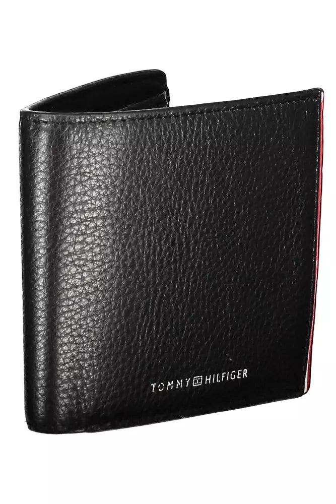 Tommy Hilfiger Black Leather Men Wallet