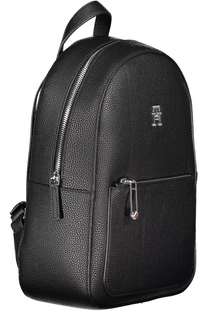 Tommy Hilfiger Black Polyethylene Women Backpack