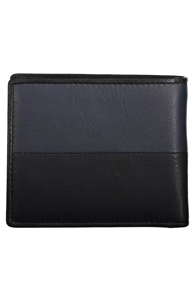 La Martina Black Leather Men Wallet