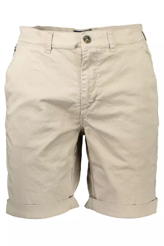 La Martina Beige Cotton Men Bermuda