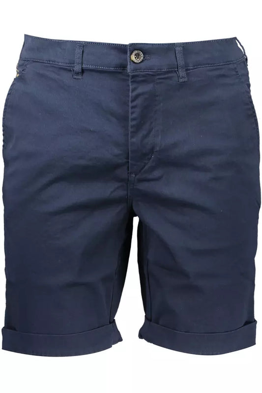 La Martina Blue Cotton Mens Bermuda