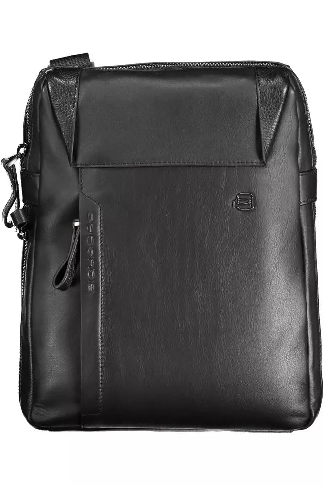 Piquadro Black Leather Men Shoulder Bag