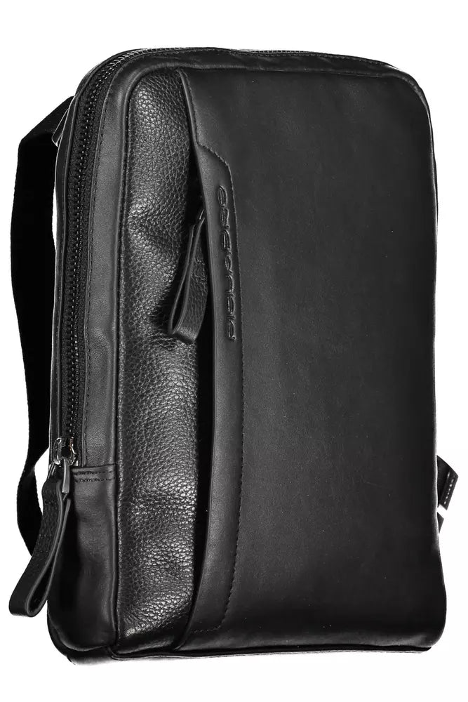 Piquadro Black Leather Men Shoulder Bag