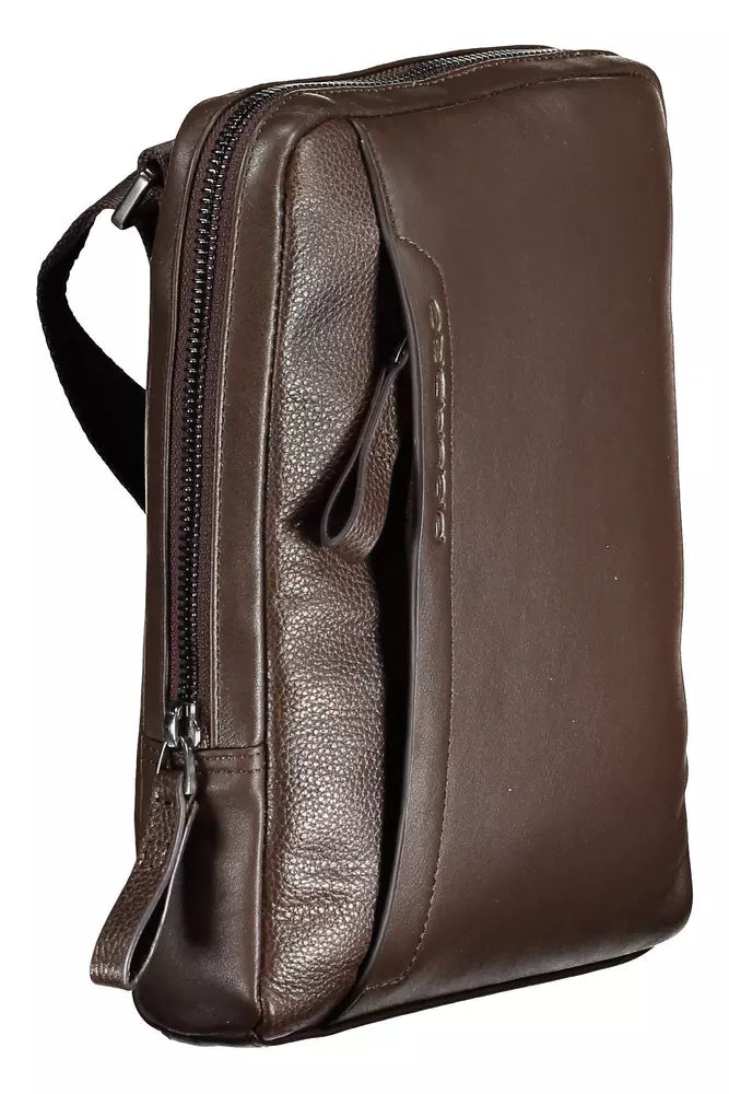 Piquadro Brown Leather Men Shoulder Bag