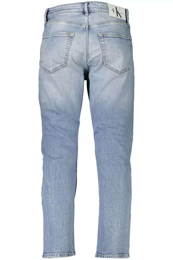 Calvin Klein Light Blue Cotton Men Jeans