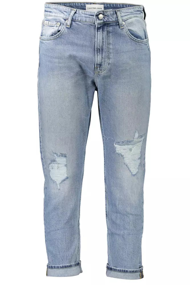 Calvin Klein Light Blue Cotton Men Jeans