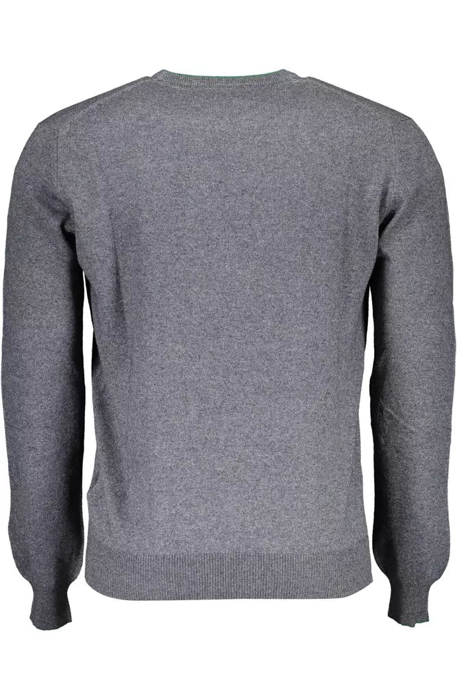 Harmont & Blaine Gray Wool Men Sweater