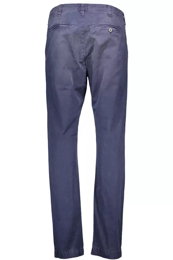 Gant Blue Cotton Men Trouser