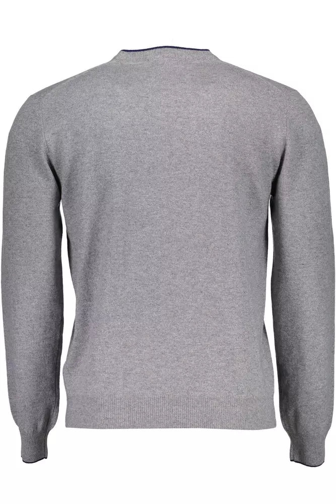 Harmont & Blaine Gray Wool Men Sweater