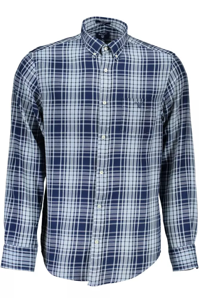 Gant Blue Cotton Men Shirt