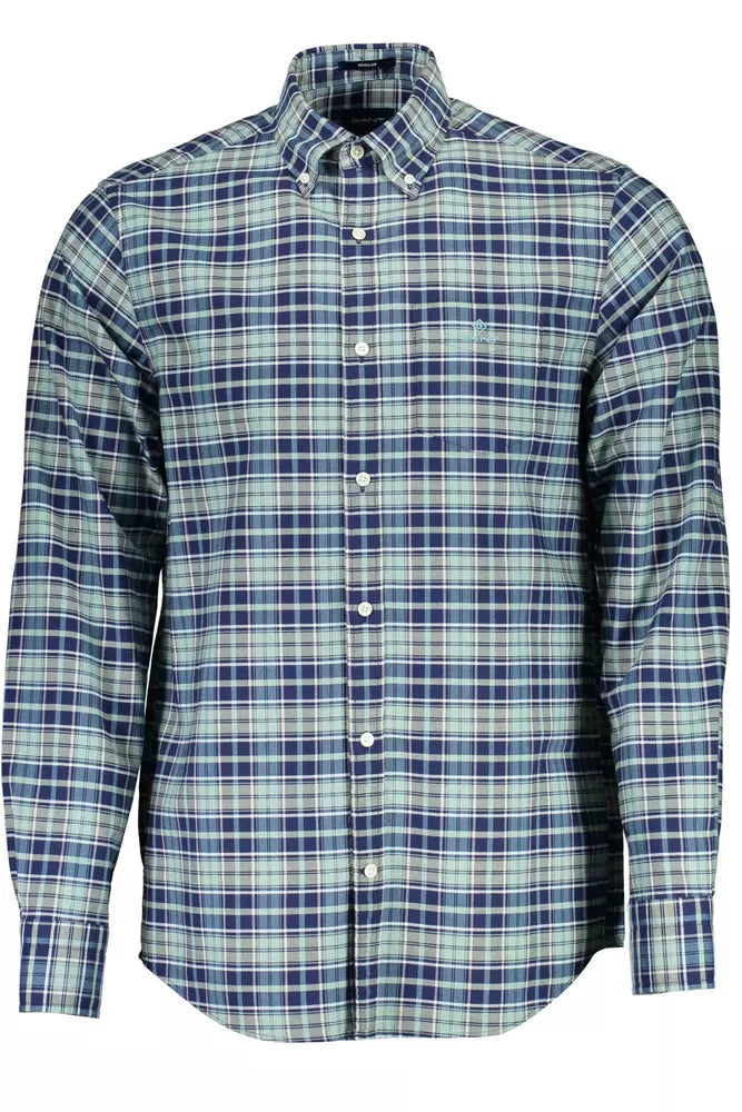 Gant Blue Cotton Men Shirt