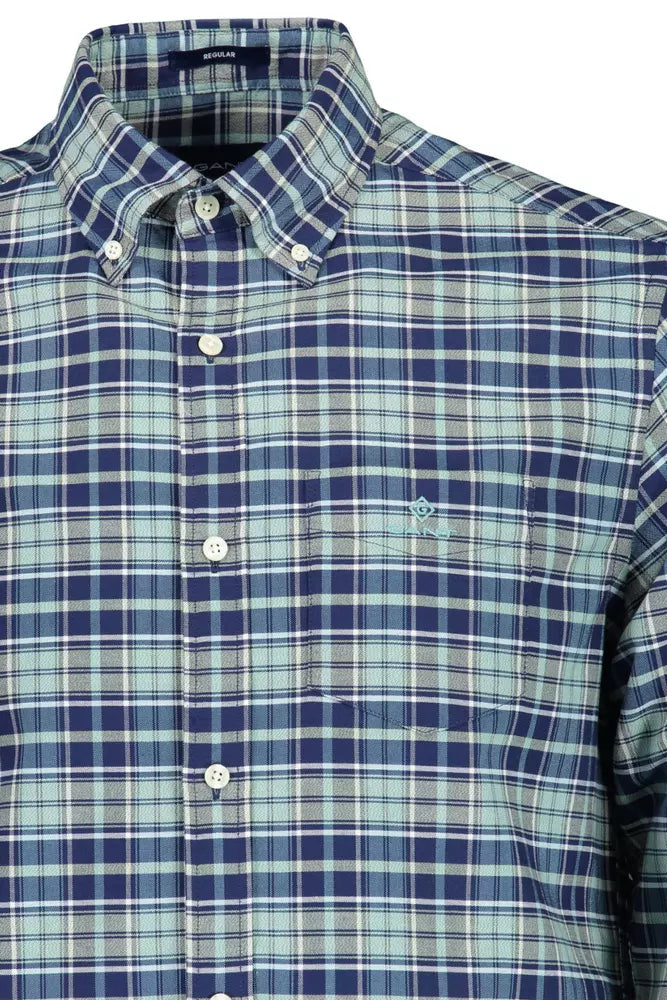 Gant Blue Cotton Men Shirt