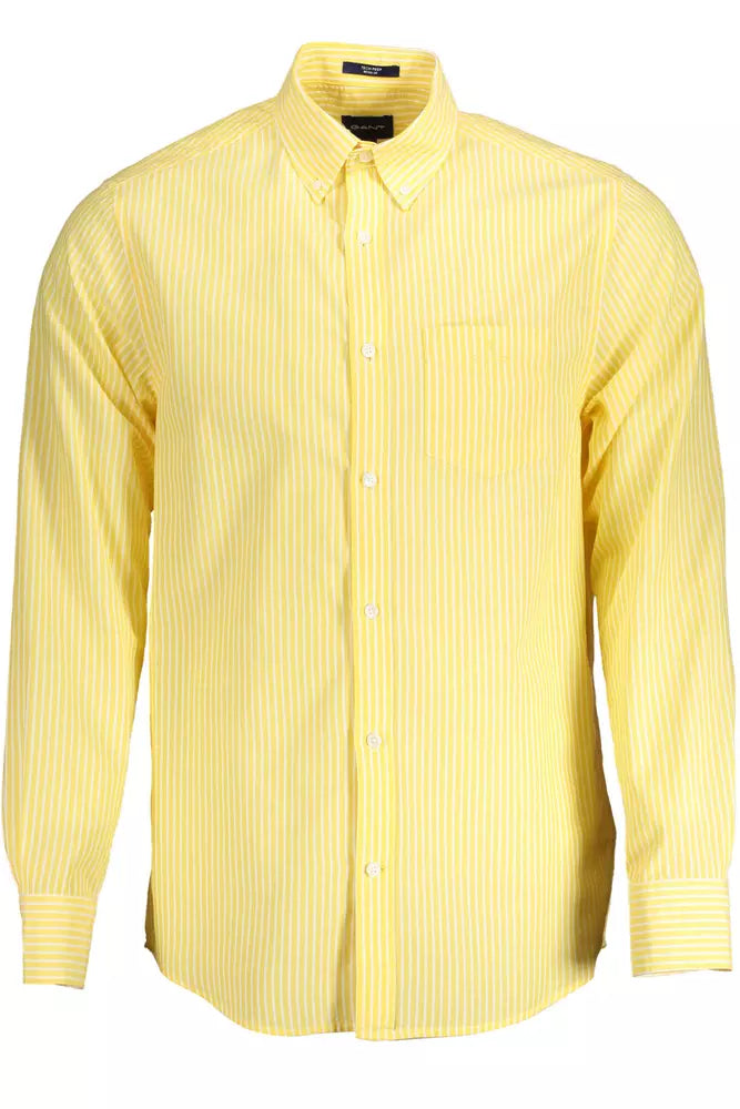 Gant Yellow Cotton Men Shirt