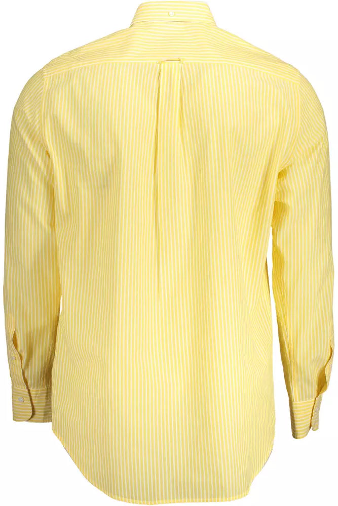 Gant Yellow Cotton Men Shirt