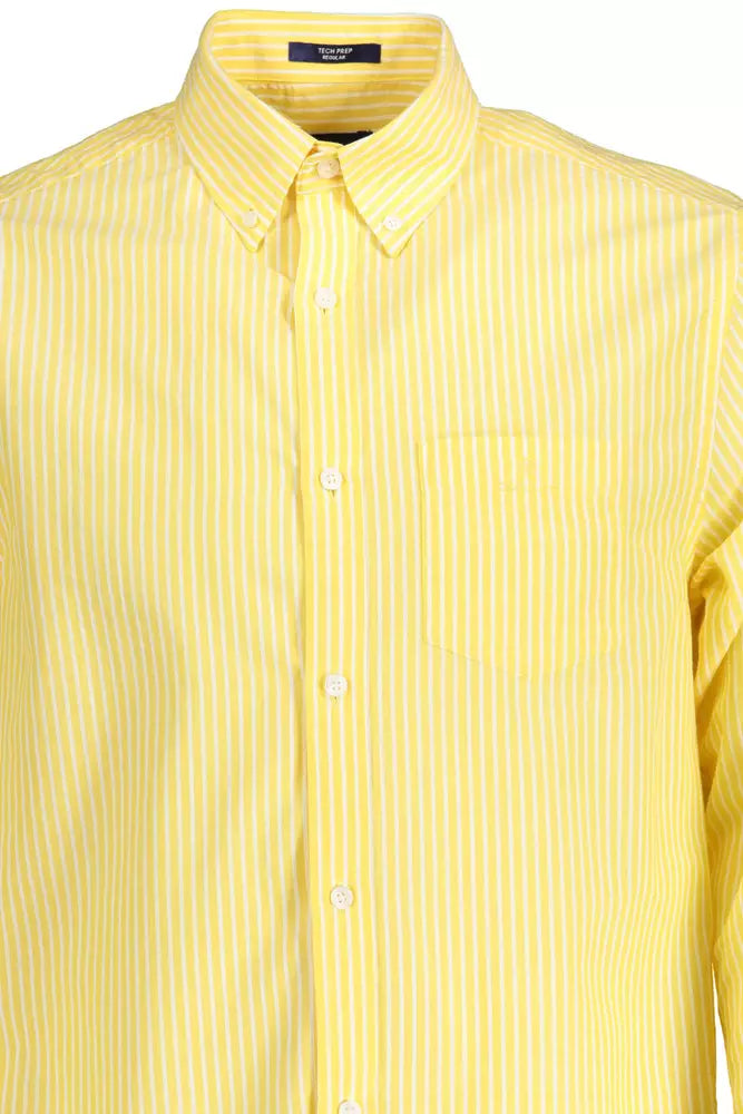 Gant Yellow Cotton Men Shirt