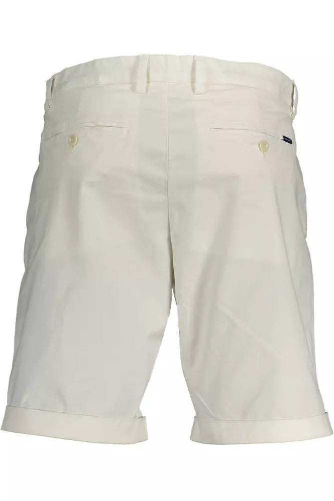 Gant White Cotton Men Bermuda