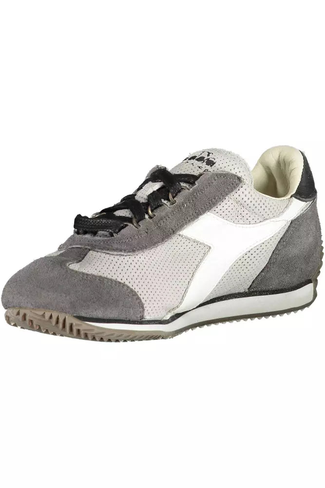 Diadora Gray Leather Women Sneaker