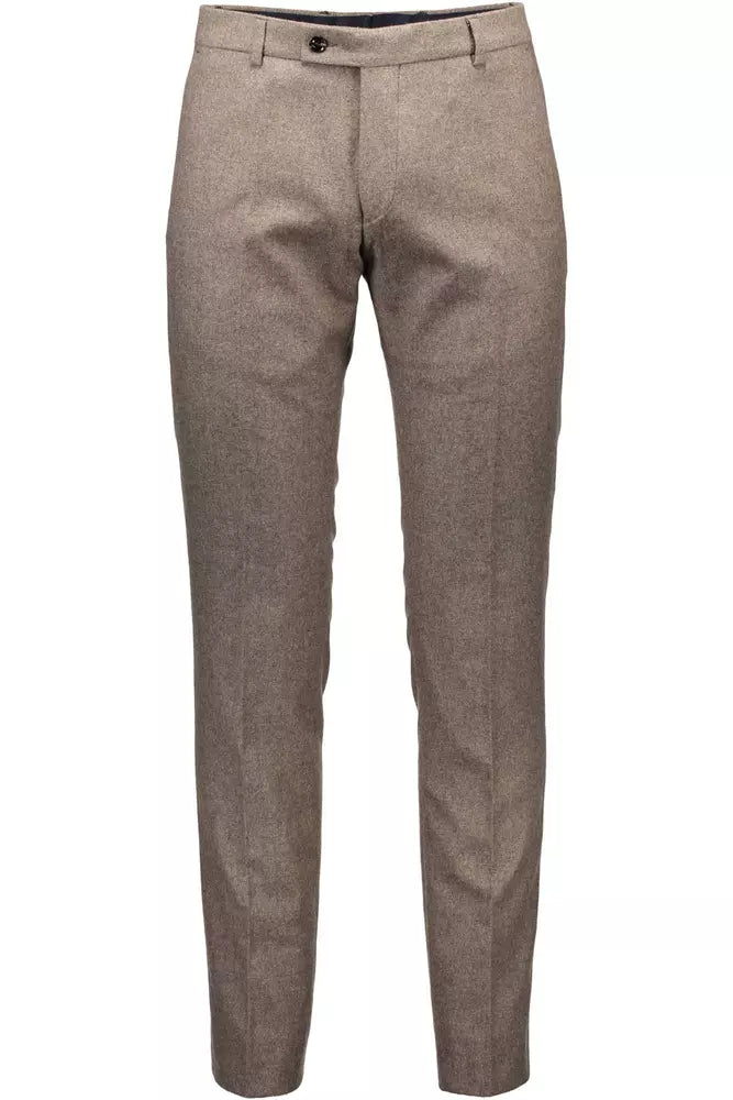 Gant Brown Wool Men Trouser