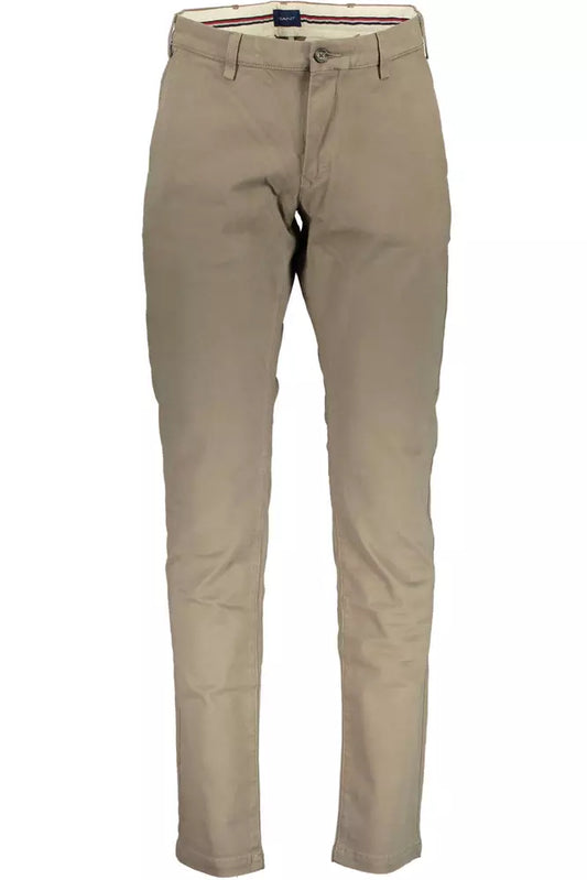 Gant Beige Cotton Men Trousers