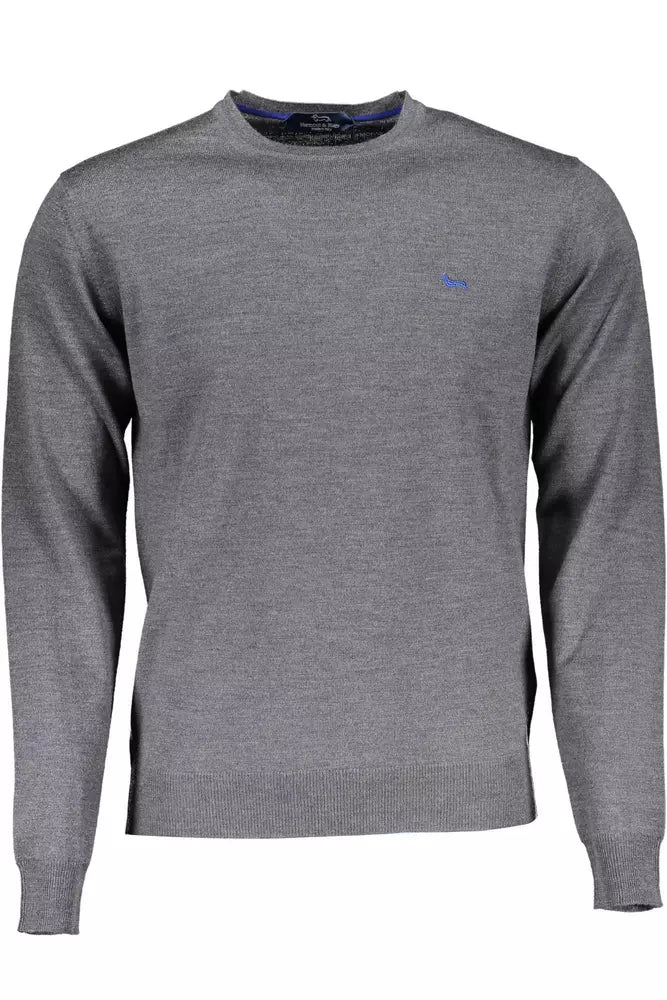 Harmont & Blaine Gray Wool Men Sweater