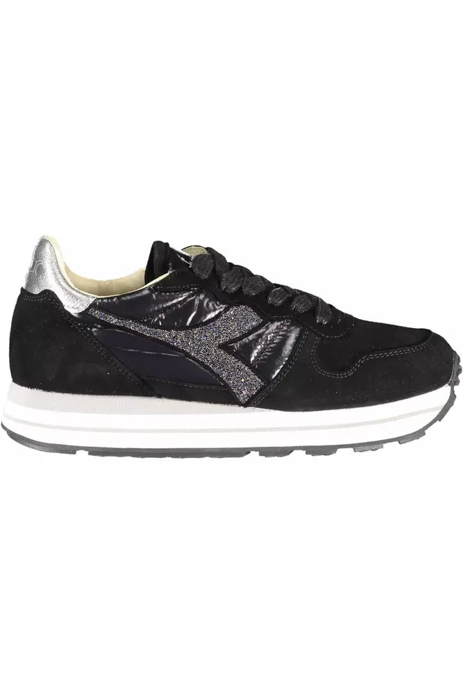 Diadora Black Leather Women Sneaker