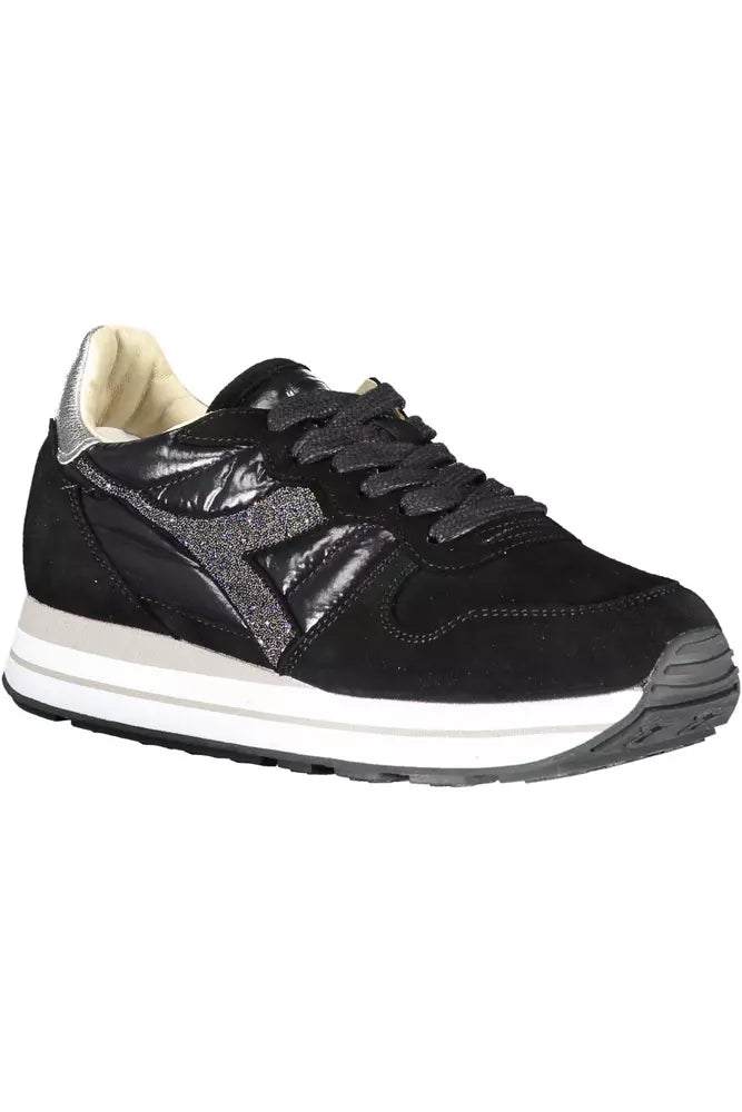 Diadora Black Leather Women Sneaker