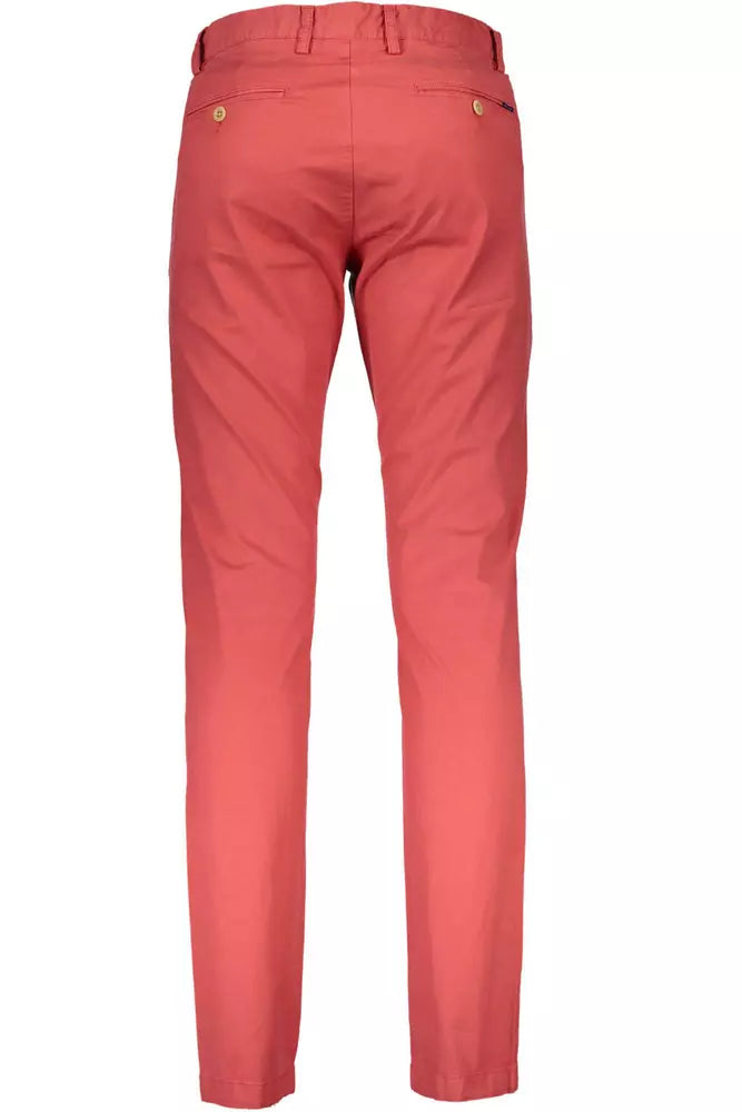 Gant Red Cotton Men Pant