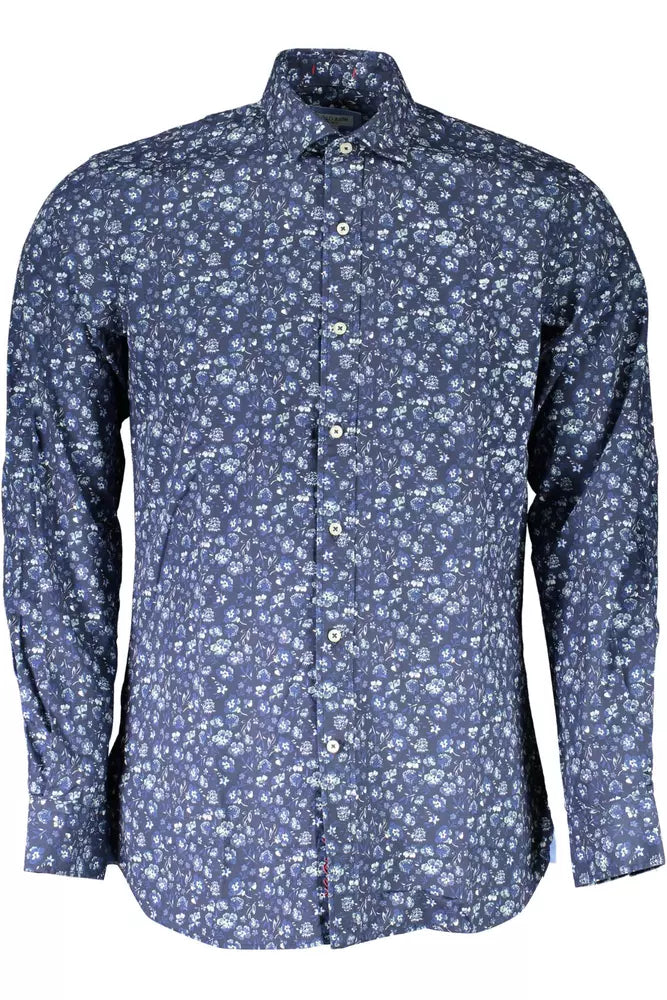 U.S. POLO ASSN. Blue Cotton Men Shirt