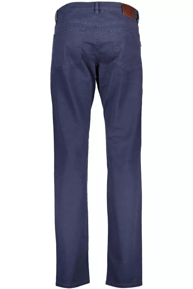 Gant Blue Cotton Men Pant