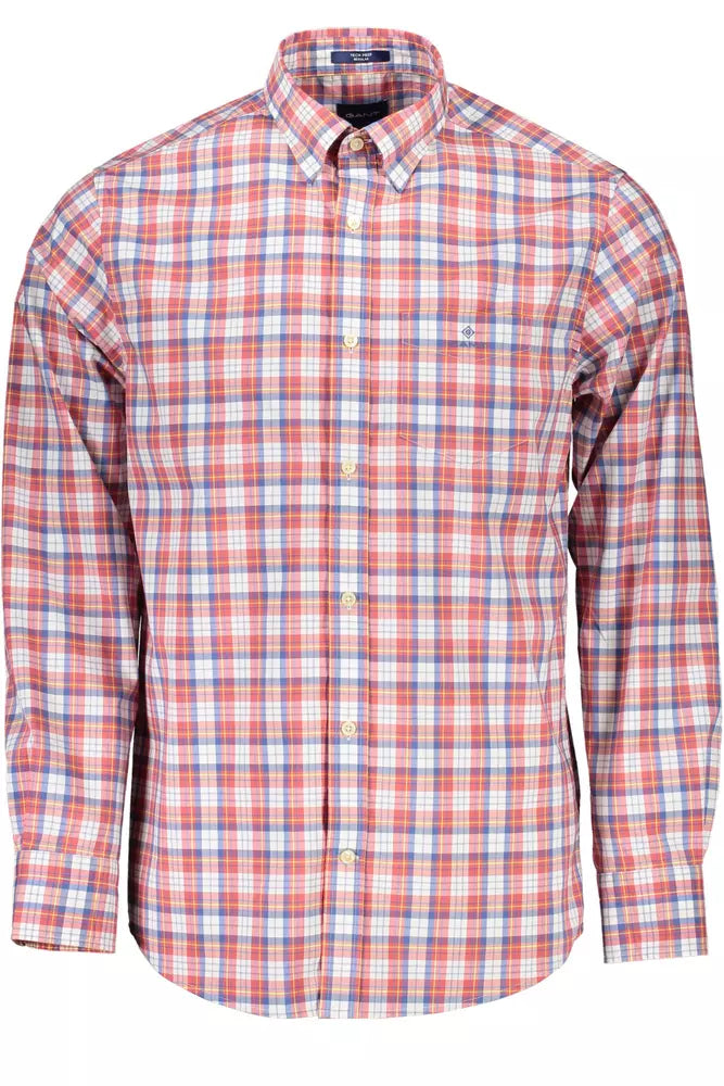 Gant Red Cotton Men Shirt