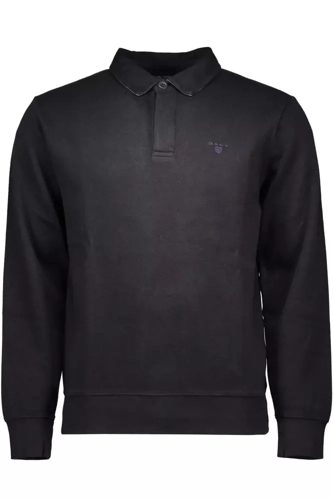 Gant Black Cotton Men Polo Shirt