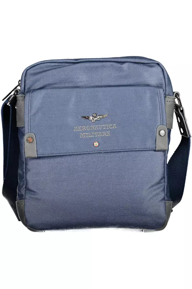 Aeronautica Militare Blue Cotton Men Shoulder Bag