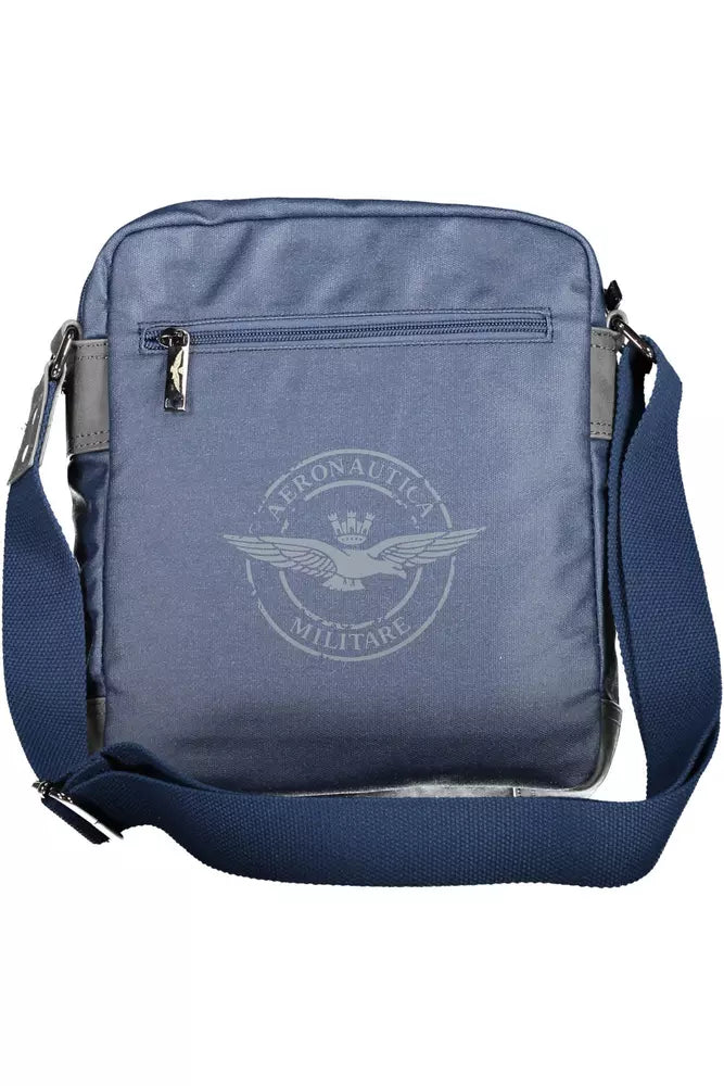 Aeronautica Militare Blue Cotton Men Shoulder Bag